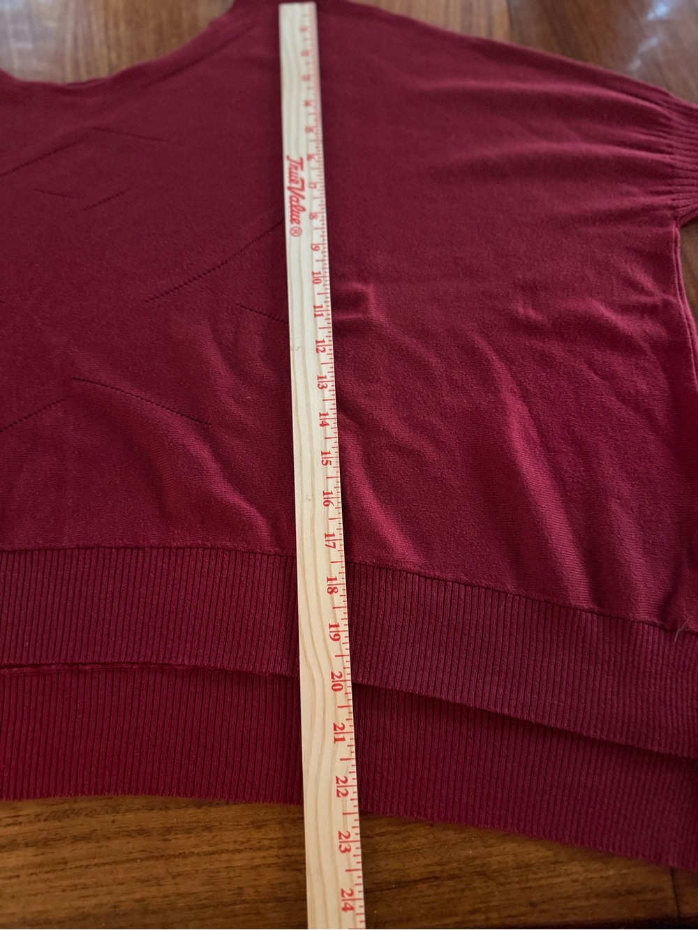 Planet Women’s Red Asymmetric Knit Sweater - Picture 3 of 9